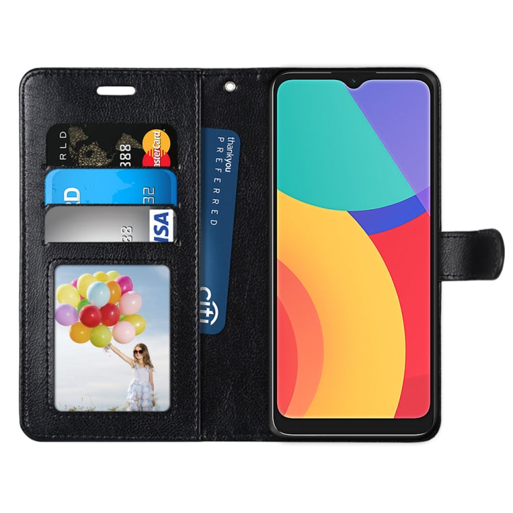 For Alcatel 1S (2021) Pure Color Horizontal Flip PU Leather Case with Holder & Card Slots & Wallet & Photo Frame