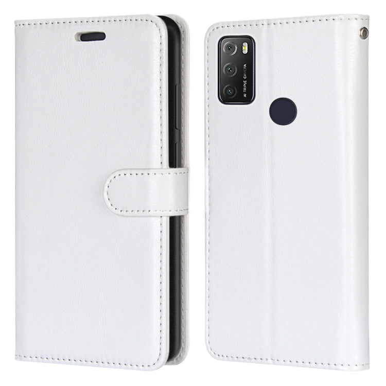 For Alcatel 1S (2021) Pure Color Horizontal Flip PU Leather Case with Holder & Card Slots & Wallet & Photo Frame