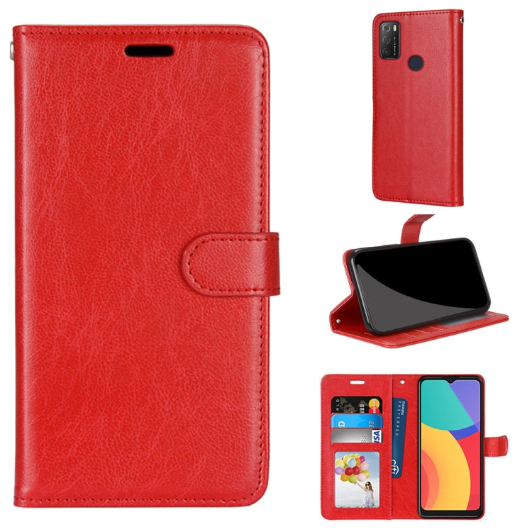 For Alcatel 1S (2021) Pure Color Horizontal Flip PU Leather Case with Holder & Card Slots & Wallet & Photo Frame