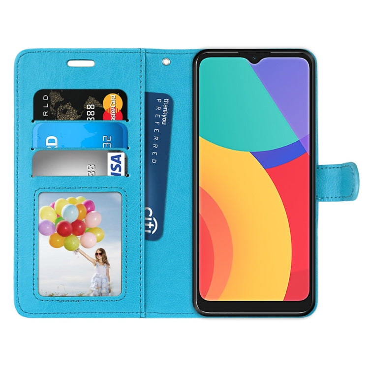For Alcatel 1S (2021) Pure Color Horizontal Flip PU Leather Case with Holder & Card Slots & Wallet & Photo Frame