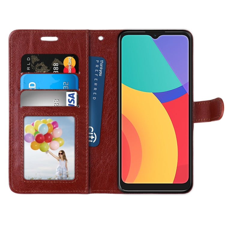 For Alcatel 1S (2021) Pure Color Horizontal Flip PU Leather Case with Holder & Card Slots & Wallet & Photo Frame