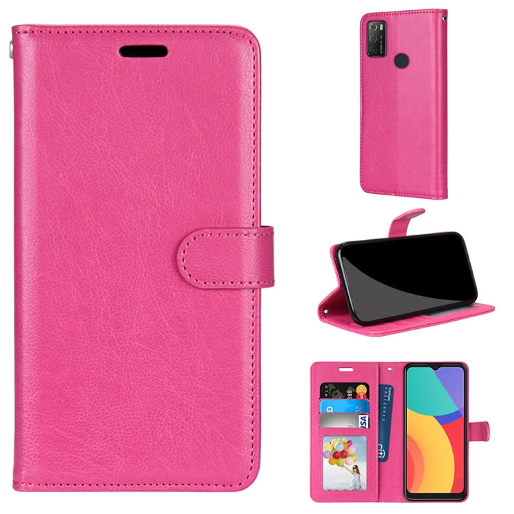 For Alcatel 1S (2021) Pure Color Horizontal Flip PU Leather Case with Holder & Card Slots & Wallet & Photo Frame