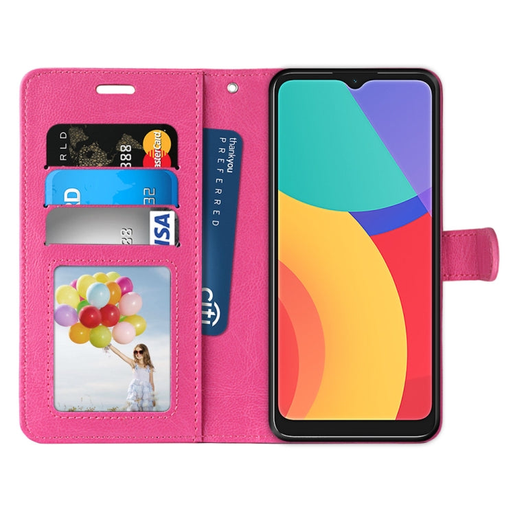 For Alcatel 1S (2021) Pure Color Horizontal Flip PU Leather Case with Holder & Card Slots & Wallet & Photo Frame