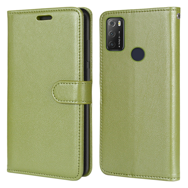 For Alcatel 1S (2021) Pure Color Horizontal Flip PU Leather Case with Holder & Card Slots & Wallet & Photo Frame