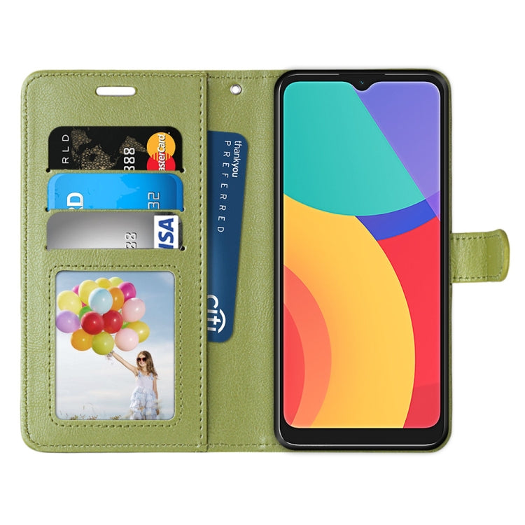 For Alcatel 1S (2021) Pure Color Horizontal Flip PU Leather Case with Holder & Card Slots & Wallet & Photo Frame