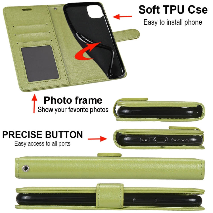 For Alcatel 1S (2021) Pure Color Horizontal Flip PU Leather Case with Holder & Card Slots & Wallet & Photo Frame