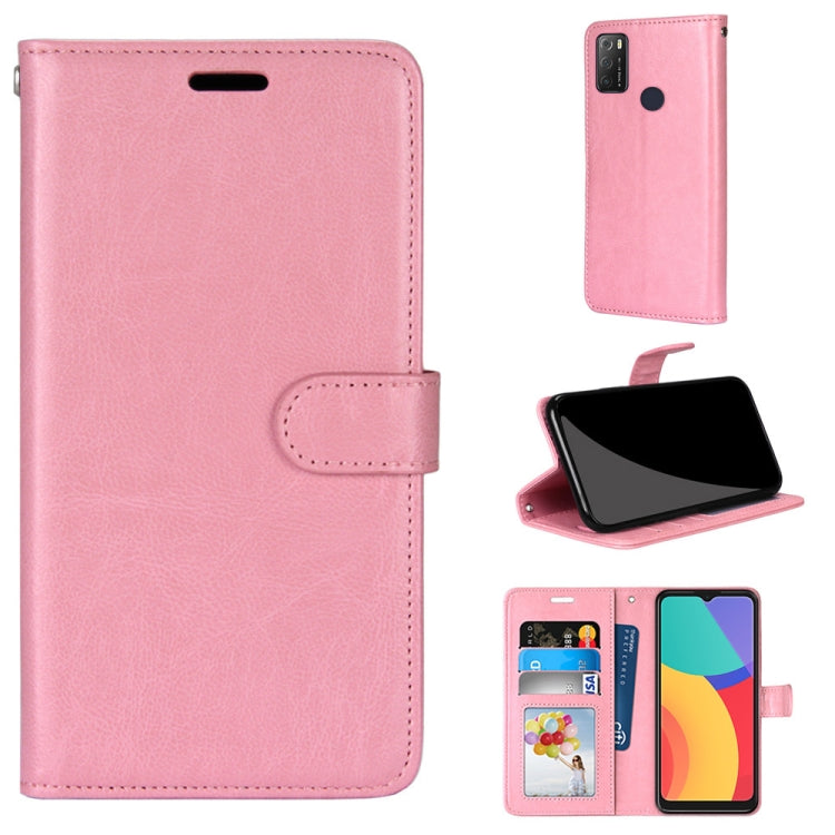 For Alcatel 1S (2021) Pure Color Horizontal Flip PU Leather Case with Holder & Card Slots & Wallet & Photo Frame