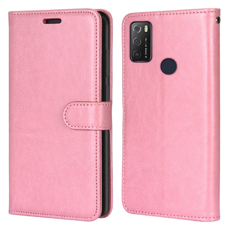 For Alcatel 1S (2021) Pure Color Horizontal Flip PU Leather Case with Holder & Card Slots & Wallet & Photo Frame