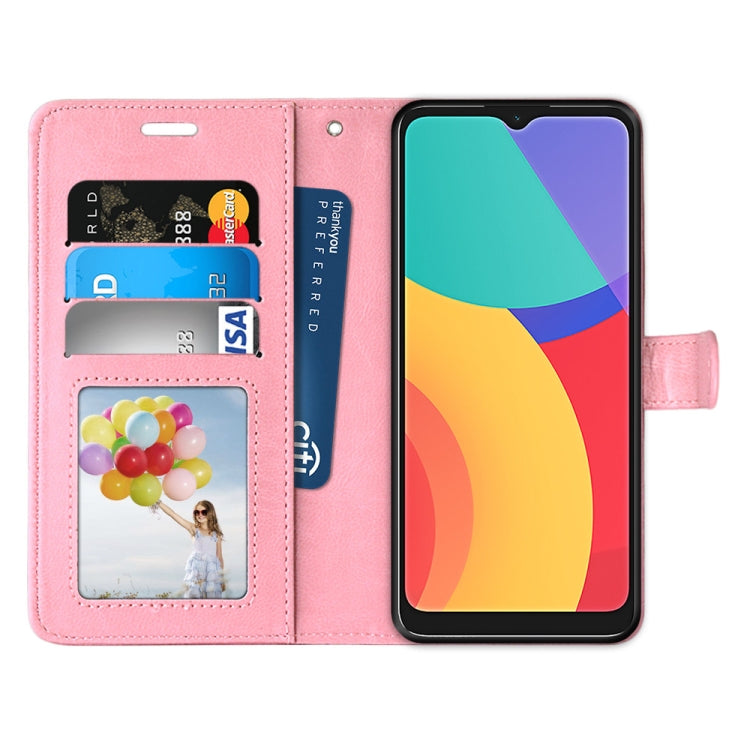 For Alcatel 1S (2021) Pure Color Horizontal Flip PU Leather Case with Holder & Card Slots & Wallet & Photo Frame