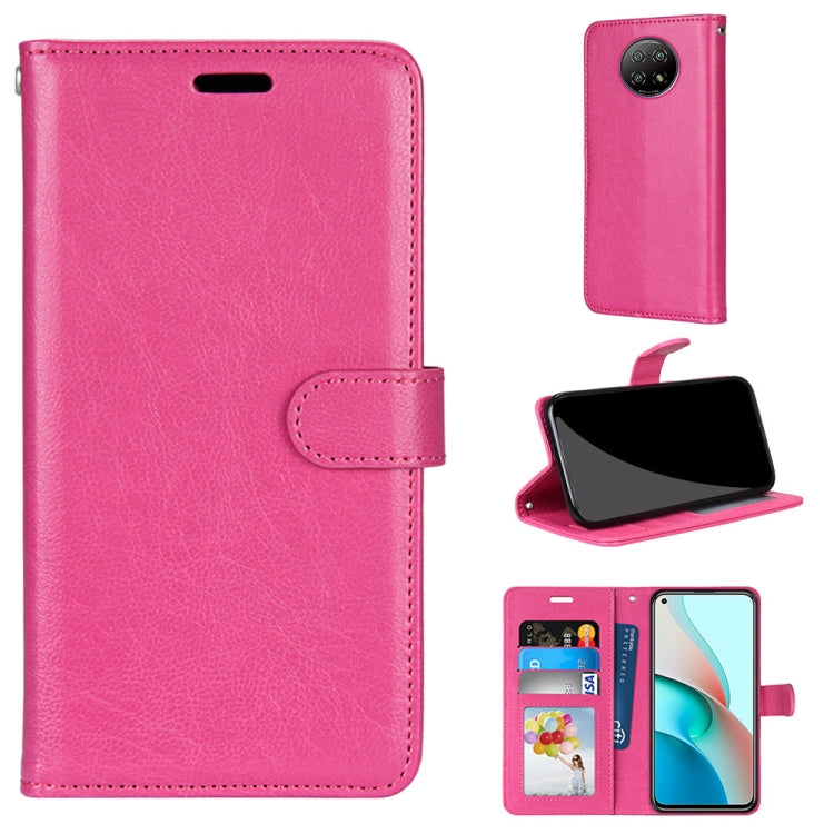 For Xiaomi Redmi Note 9 5G / Note 9T Pure Color Horizontal Flip PU Leather Case with Holder & Card Slots & Wallet & Photo Frame