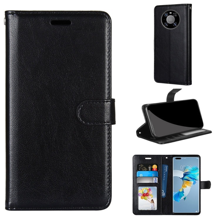 For Huawei Mate 40 Pro Pure Color Horizontal Flip PU Leather Case with Holder & Card Slots & Wallet & Photo Frame