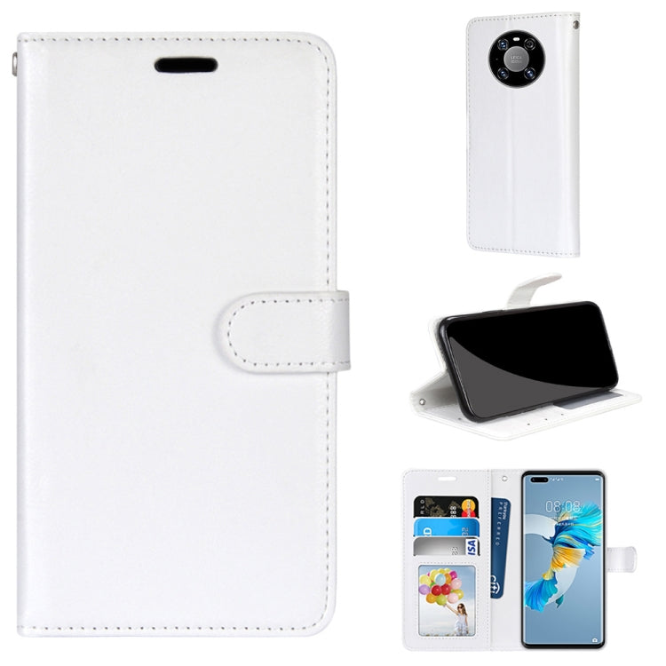 For Huawei Mate 40 Pro Pure Color Horizontal Flip PU Leather Case with Holder & Card Slots & Wallet & Photo Frame