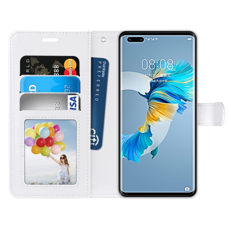 For Huawei Mate 40 Pro Pure Color Horizontal Flip PU Leather Case with Holder & Card Slots & Wallet & Photo Frame