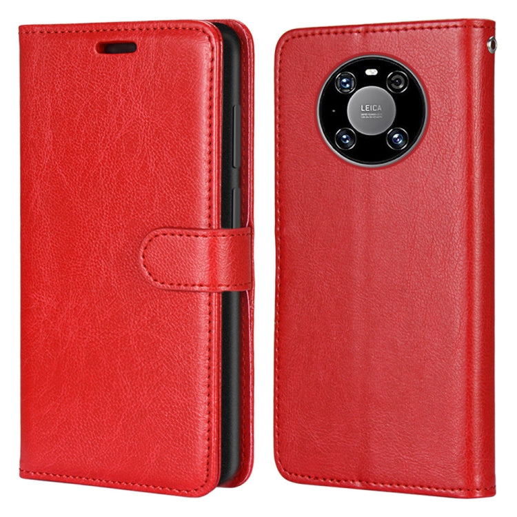 For Huawei Mate 40 Pro Pure Color Horizontal Flip PU Leather Case with Holder & Card Slots & Wallet & Photo Frame