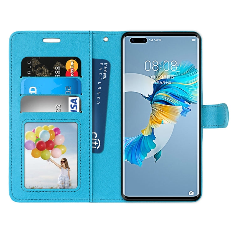 For Huawei Mate 40 Pro Pure Color Horizontal Flip PU Leather Case with Holder & Card Slots & Wallet & Photo Frame