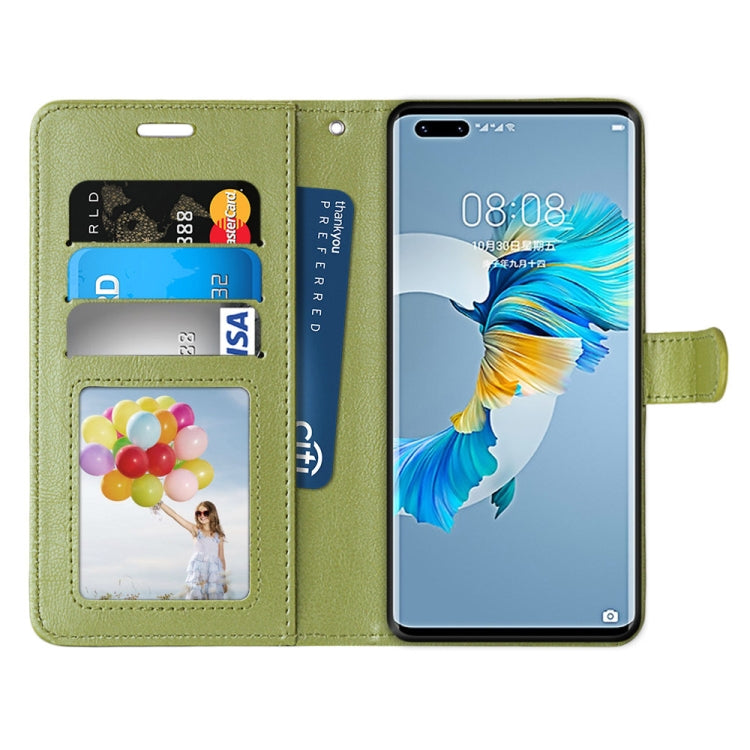 For Huawei Mate 40 Pro Pure Color Horizontal Flip PU Leather Case with Holder & Card Slots & Wallet & Photo Frame