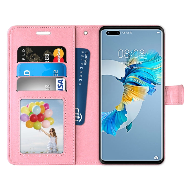 For Huawei Mate 40 Pro Pure Color Horizontal Flip PU Leather Case with Holder & Card Slots & Wallet & Photo Frame