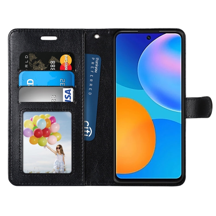 For Huawei P smart 2021 / Y7a Pure Color Horizontal Flip PU Leather Case with Holder & Card Slots & Wallet & Photo Frame