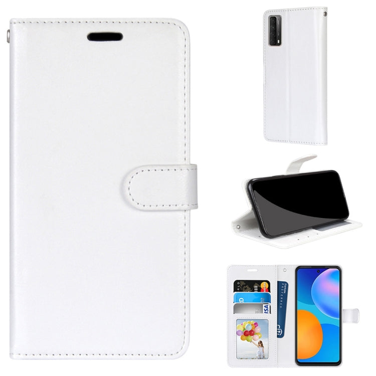 For Huawei P smart 2021 / Y7a Pure Color Horizontal Flip PU Leather Case with Holder & Card Slots & Wallet & Photo Frame