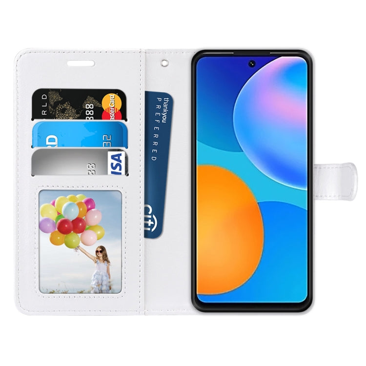 For Huawei P smart 2021 / Y7a Pure Color Horizontal Flip PU Leather Case with Holder & Card Slots & Wallet & Photo Frame
