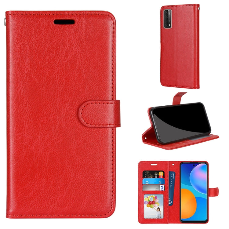 For Huawei P smart 2021 / Y7a Pure Color Horizontal Flip PU Leather Case with Holder & Card Slots & Wallet & Photo Frame