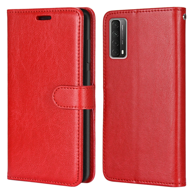 For Huawei P smart 2021 / Y7a Pure Color Horizontal Flip PU Leather Case with Holder & Card Slots & Wallet & Photo Frame