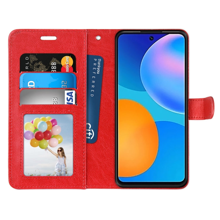 For Huawei P smart 2021 / Y7a Pure Color Horizontal Flip PU Leather Case with Holder & Card Slots & Wallet & Photo Frame