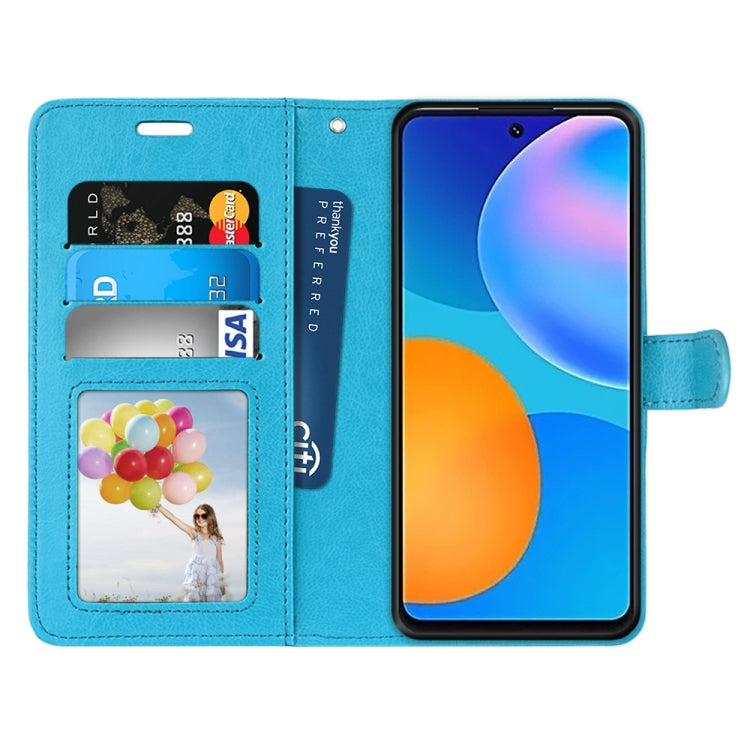 For Huawei P smart 2021 / Y7a Pure Color Horizontal Flip PU Leather Case with Holder & Card Slots & Wallet & Photo Frame