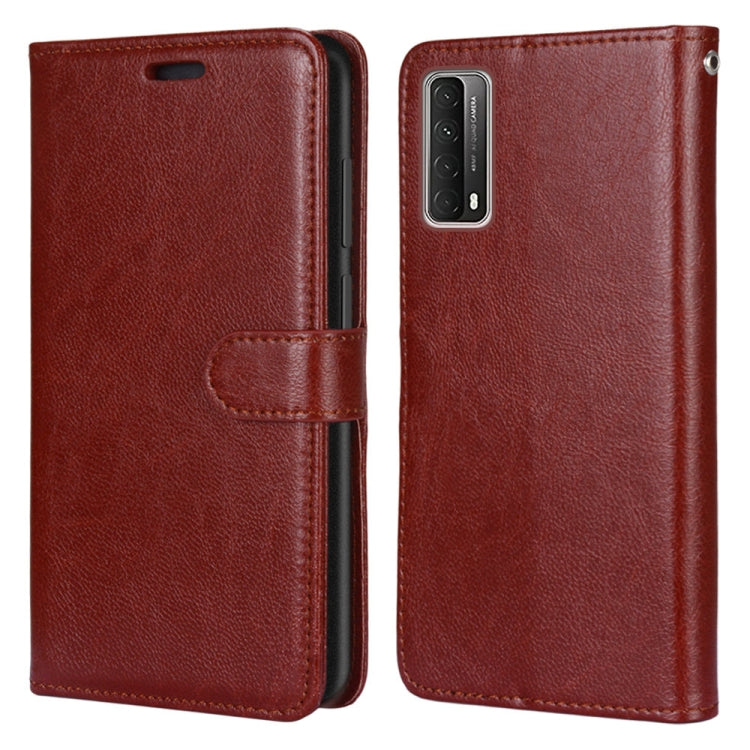 For Huawei P smart 2021 / Y7a Pure Color Horizontal Flip PU Leather Case with Holder & Card Slots & Wallet & Photo Frame