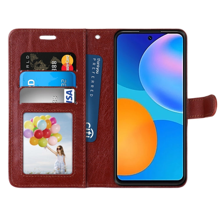 For Huawei P smart 2021 / Y7a Pure Color Horizontal Flip PU Leather Case with Holder & Card Slots & Wallet & Photo Frame