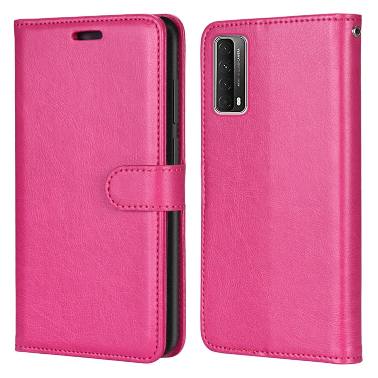 For Huawei P smart 2021 / Y7a Pure Color Horizontal Flip PU Leather Case with Holder & Card Slots & Wallet & Photo Frame