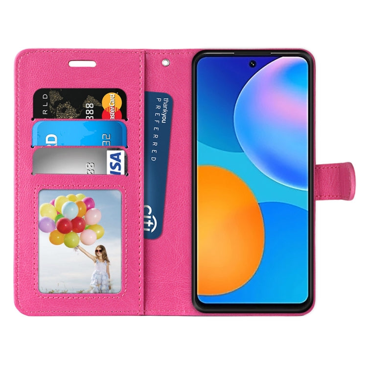 For Huawei P smart 2021 / Y7a Pure Color Horizontal Flip PU Leather Case with Holder & Card Slots & Wallet & Photo Frame
