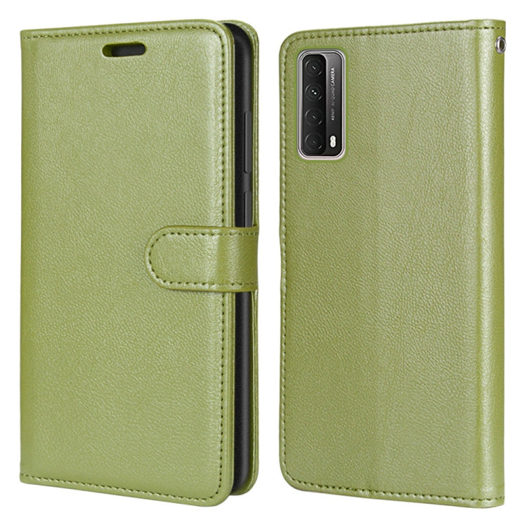 For Huawei P smart 2021 / Y7a Pure Color Horizontal Flip PU Leather Case with Holder & Card Slots & Wallet & Photo Frame