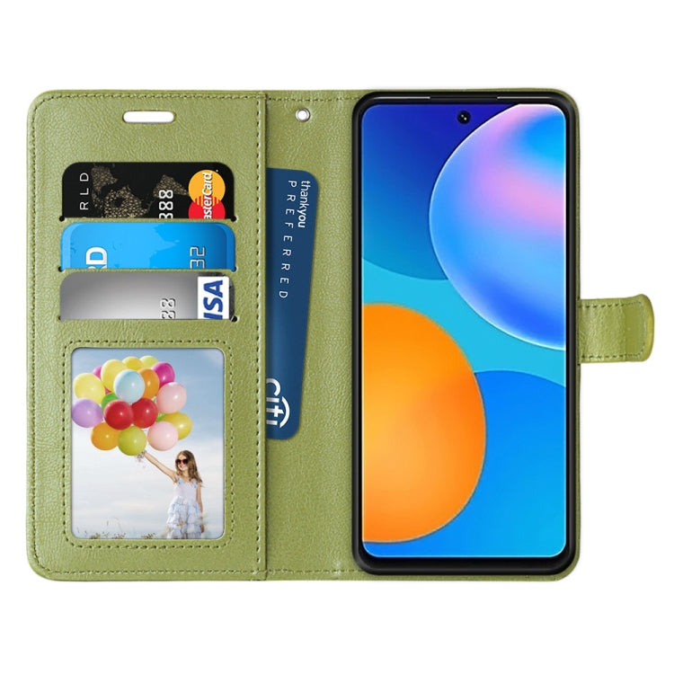 For Huawei P smart 2021 / Y7a Pure Color Horizontal Flip PU Leather Case with Holder & Card Slots & Wallet & Photo Frame