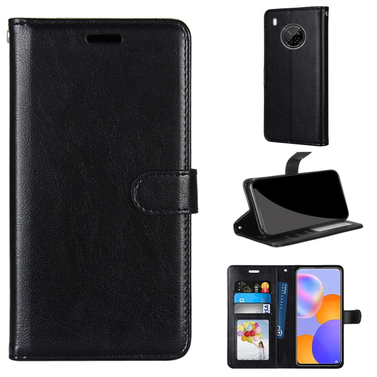 For Huawei Y9a Pure Color Horizontal Flip PU Leather Case with Holder & Card Slots & Wallet & Photo Frame