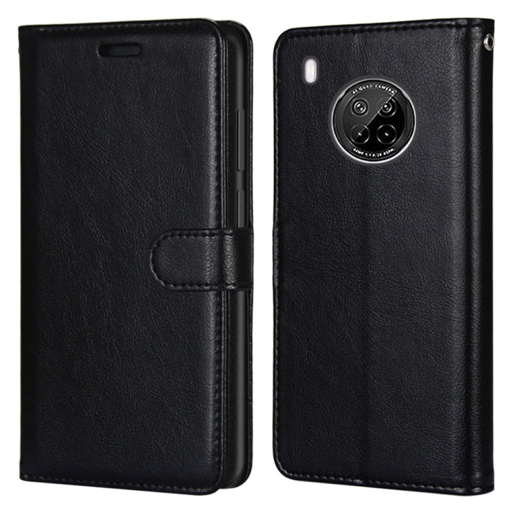 For Huawei Y9a Pure Color Horizontal Flip PU Leather Case with Holder & Card Slots & Wallet & Photo Frame