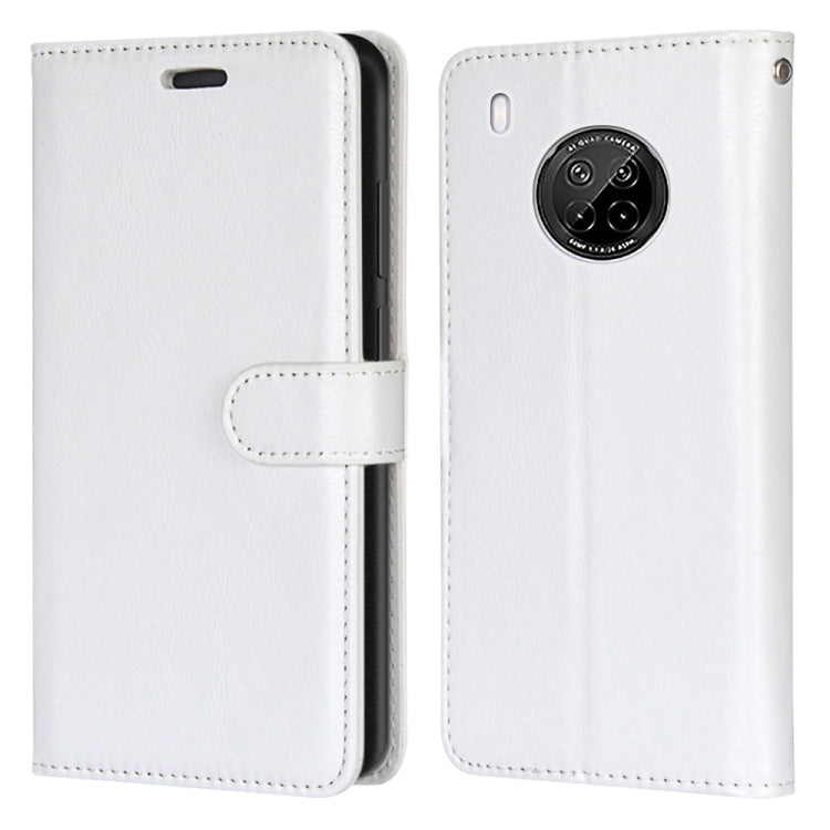 For Huawei Y9a Pure Color Horizontal Flip PU Leather Case with Holder & Card Slots & Wallet & Photo Frame