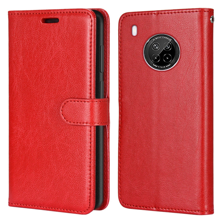 For Huawei Y9a Pure Color Horizontal Flip PU Leather Case with Holder & Card Slots & Wallet & Photo Frame