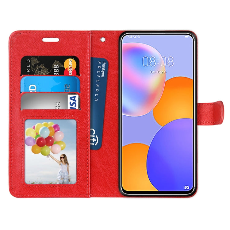 For Huawei Y9a Pure Color Horizontal Flip PU Leather Case with Holder & Card Slots & Wallet & Photo Frame