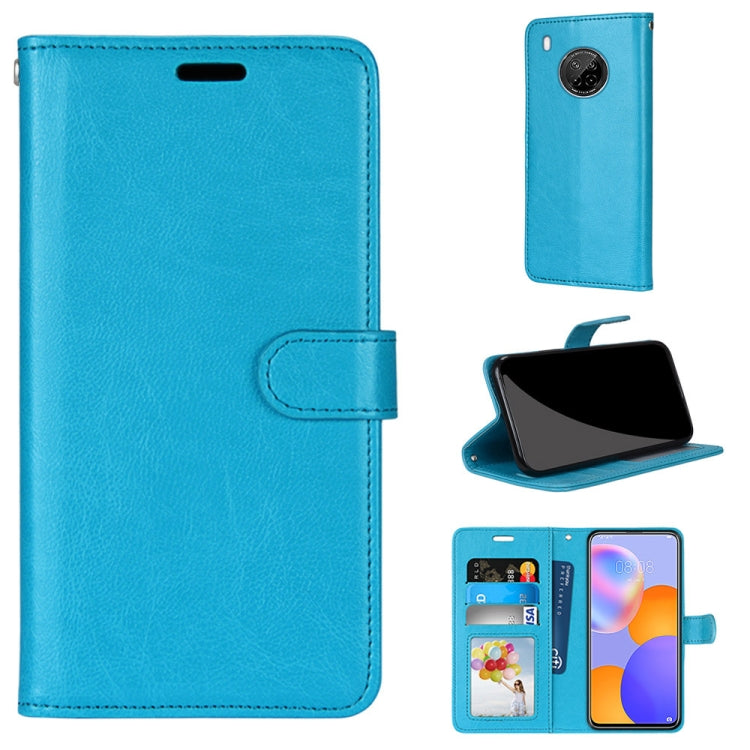 For Huawei Y9a Pure Color Horizontal Flip PU Leather Case with Holder & Card Slots & Wallet & Photo Frame