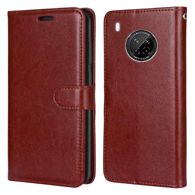 For Huawei Y9a Pure Color Horizontal Flip PU Leather Case with Holder & Card Slots & Wallet & Photo Frame