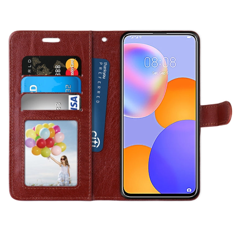 For Huawei Y9a Pure Color Horizontal Flip PU Leather Case with Holder & Card Slots & Wallet & Photo Frame