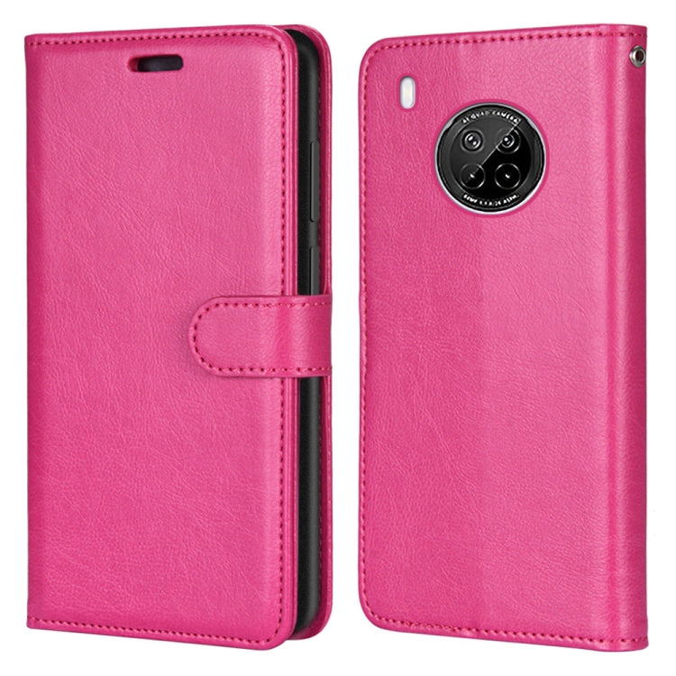 For Huawei Y9a Pure Color Horizontal Flip PU Leather Case with Holder & Card Slots & Wallet & Photo Frame