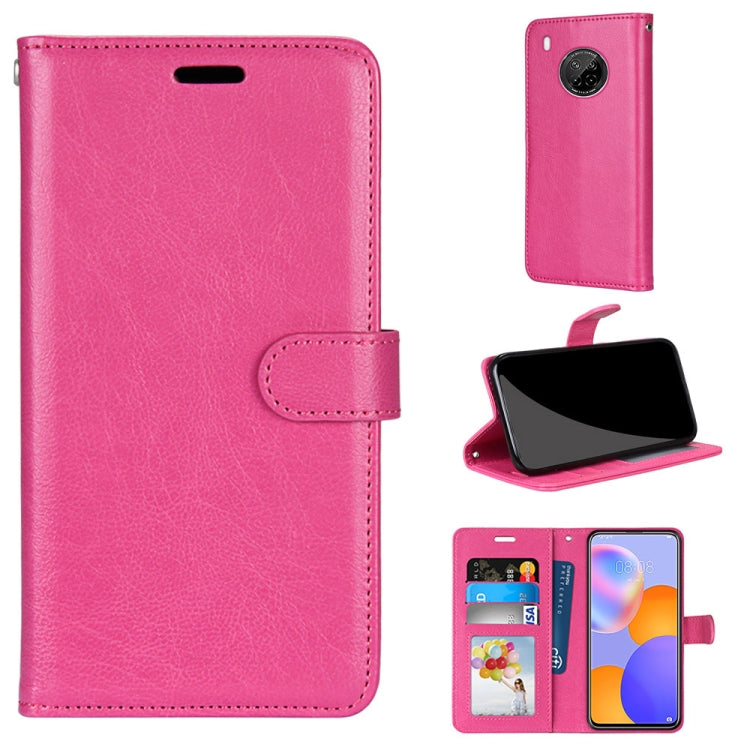 For Huawei Y9a Pure Color Horizontal Flip PU Leather Case with Holder & Card Slots & Wallet & Photo Frame