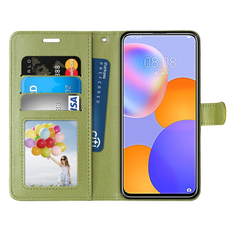 For Huawei Y9a Pure Color Horizontal Flip PU Leather Case with Holder & Card Slots & Wallet & Photo Frame