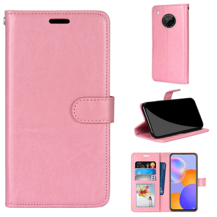 For Huawei Y9a Pure Color Horizontal Flip PU Leather Case with Holder & Card Slots & Wallet & Photo Frame