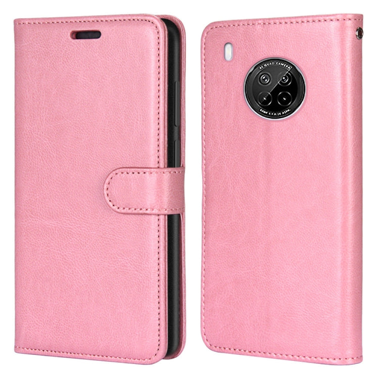 For Huawei Y9a Pure Color Horizontal Flip PU Leather Case with Holder & Card Slots & Wallet & Photo Frame