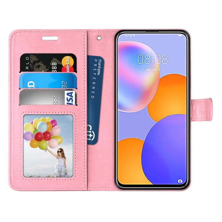 For Huawei Y9a Pure Color Horizontal Flip PU Leather Case with Holder & Card Slots & Wallet & Photo Frame