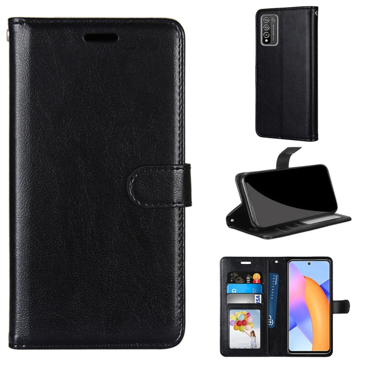 For Huawei Honor 10X Lite Pure Color Horizontal Flip PU Leather Case with Holder & Card Slots & Wallet & Photo Frame