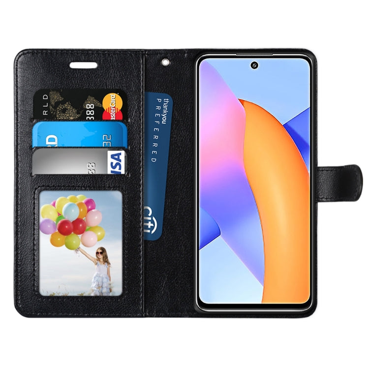 For Huawei Honor 10X Lite Pure Color Horizontal Flip PU Leather Case with Holder & Card Slots & Wallet & Photo Frame